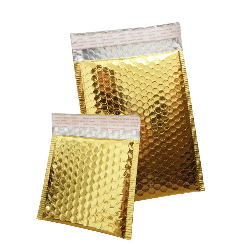 Metallic Aluminum Foil Poly Bubble Mailer Shipping Mailing Bag Padded Envelope Poly Mailer Bag - 图片 4