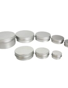 Cosmetic Empty Metal Tin Box Aluminum Jar Container with Screw on Cap for Hand Cream 5ml 10ml 15ml 20ml 30ml 50ml 100ml 200ml