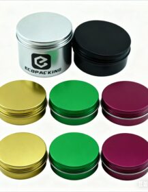 Custom Logo Round Candle Tins Can Metal 4oz 8oz Empty Black Tin Jar for Candles Container