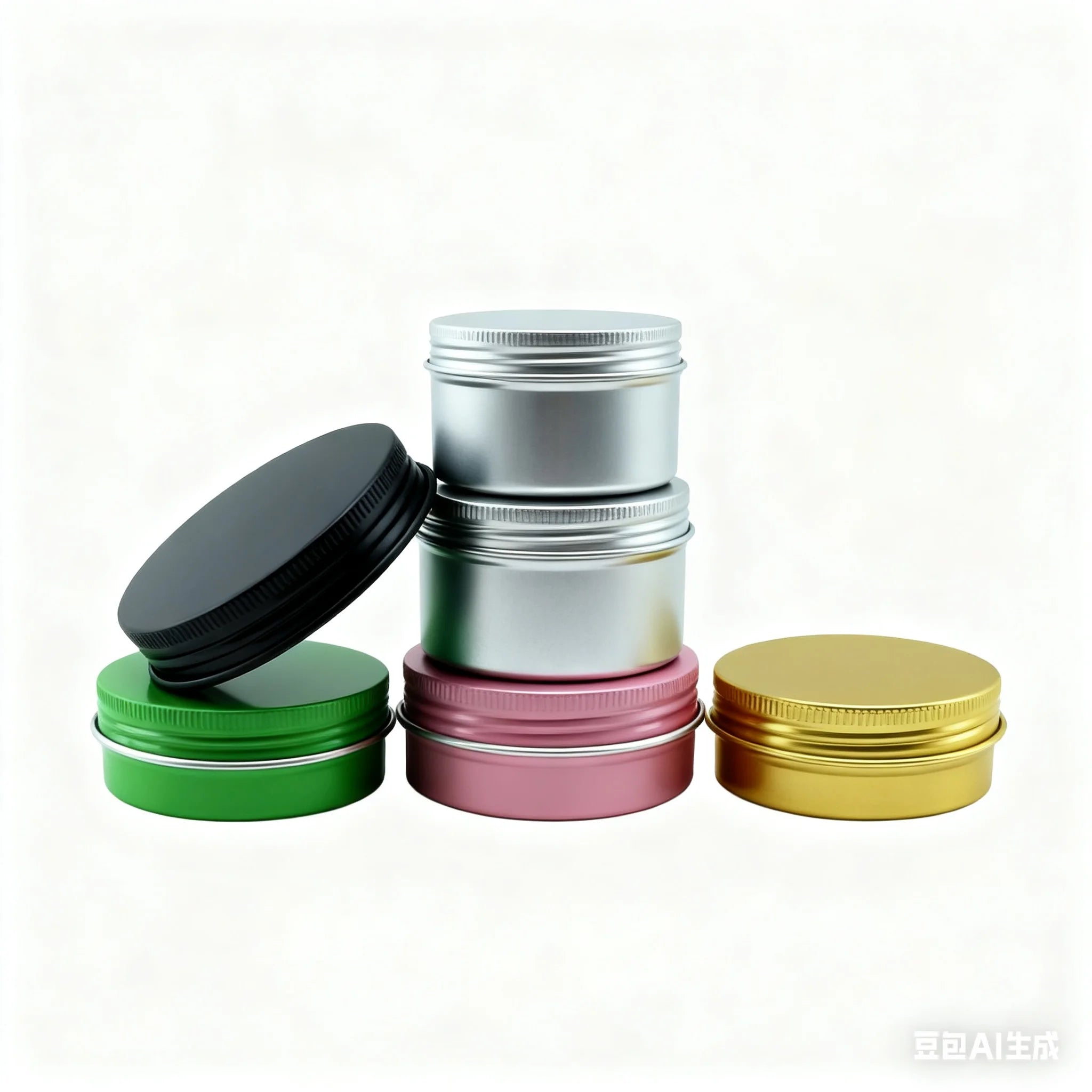 10g 30g 50g 100g 200g 300g High Quality Round Metal Tin Cosmetics Box Black Silver Tea Aluminum Candle Jars - 图片 5