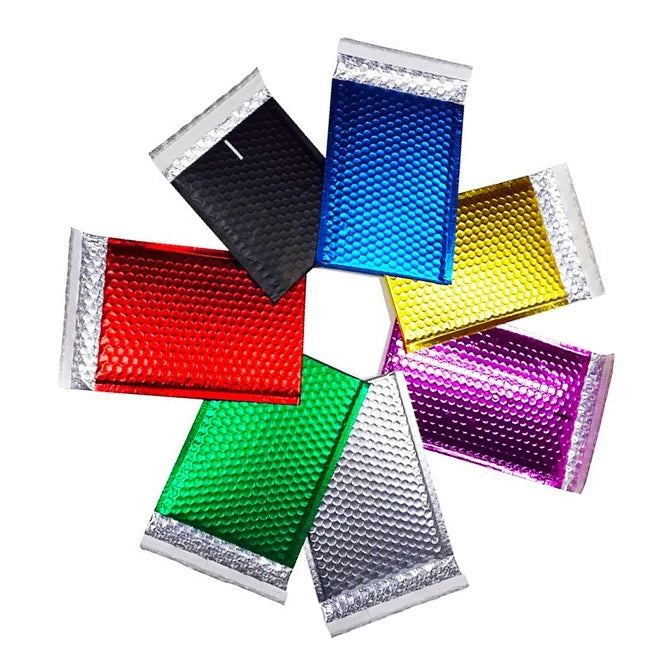 Metallic Aluminum Foil Poly Bubble Mailer Shipping Mailing Bag Padded Envelope Poly Mailer Bag