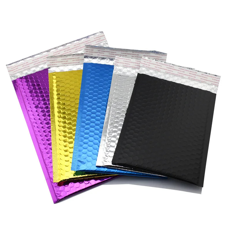 Metallic Aluminum Foil Poly Bubble Mailer Shipping Mailing Bag Padded Envelope Poly Mailer Bag - 图片 6