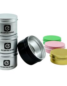 5ml 10ml 20ml 30ml 50ml 60ml 80ml 100ml 150ml 200ml Round Aluminum Cosmetic Tin Containers Aluminum Tin Jar With Screw Top