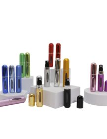 Empty 5ml 8ml Mini Aluminum Refillable Travel Perfume Spray Bottle Cosmetic Containers Atomizer