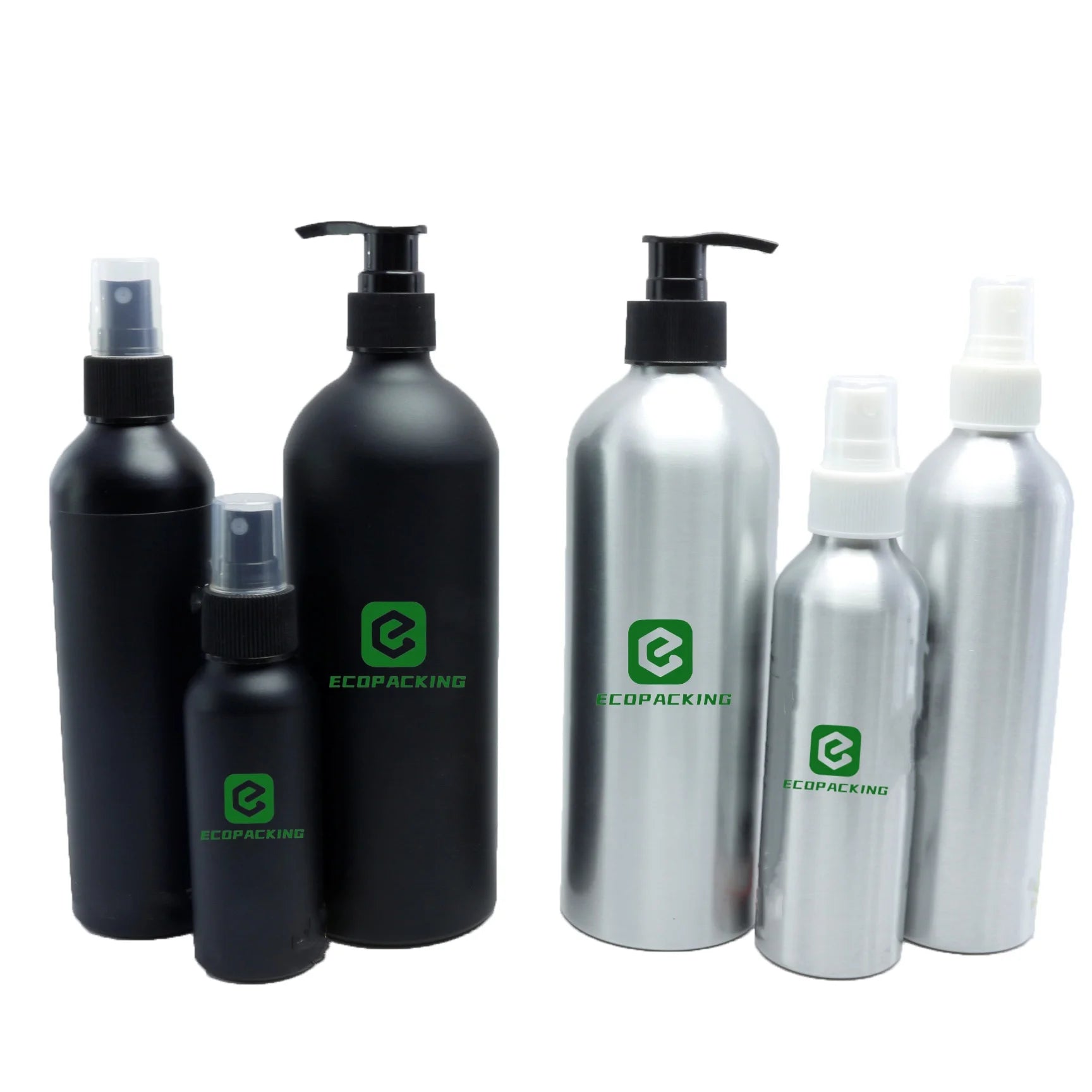 Metal Aluminum Water Spray Bottle 250ml 300ml 500ml Aluminum Skincare Bottles Pump Lotion Shampoo Essential Oil Cosmetic Bottle - 图片 2