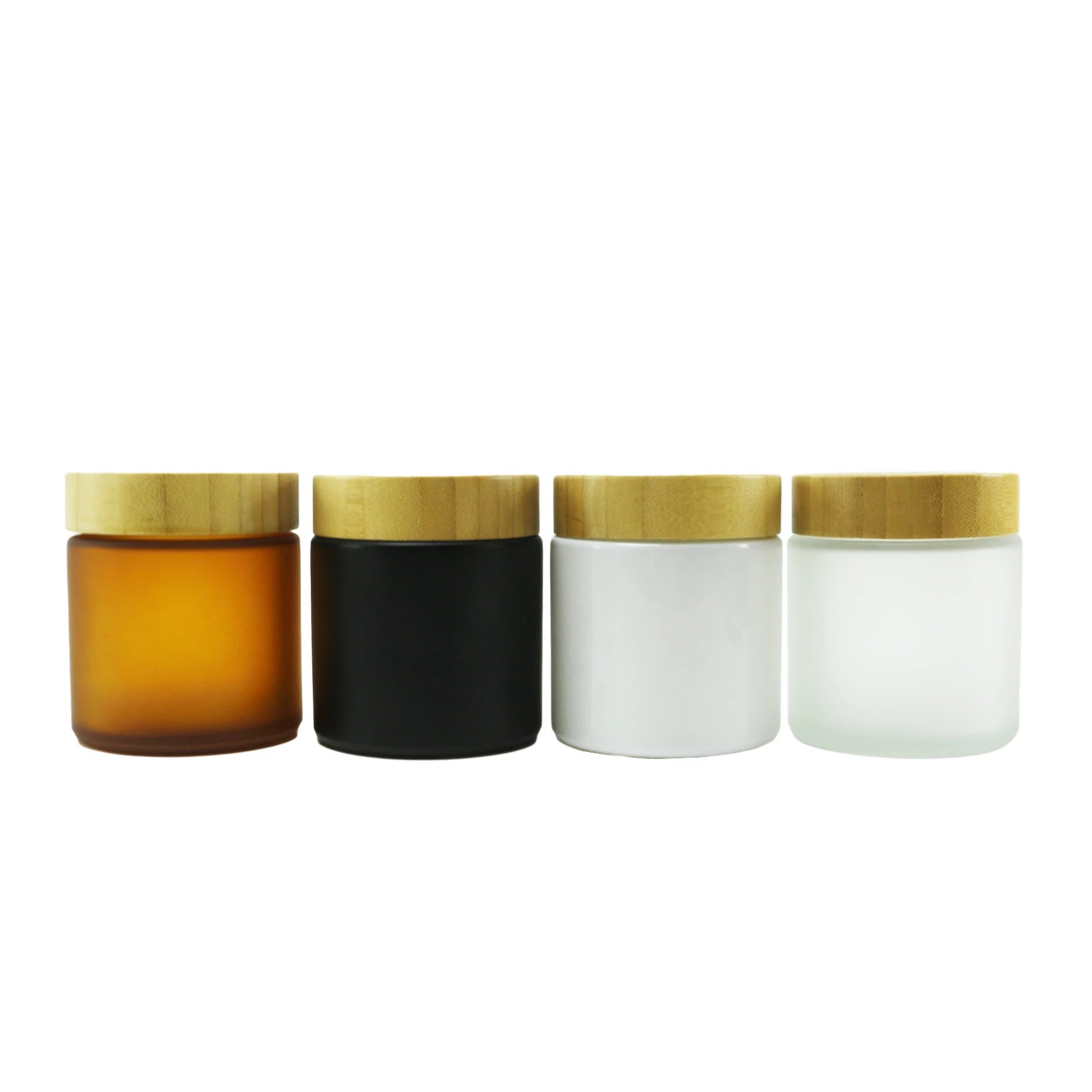 Empty Refillable Cosmetic Jar with Bamboo Lid Cosmetic Cream Pot Body Butter Lotion Storage 250ml - 图片 2