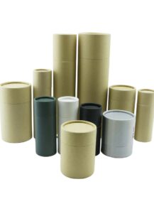 Custom Food Grade Paper Tube Packaging for Face Cream & Perfume Recycled Materials Round Shaped Colored Lid