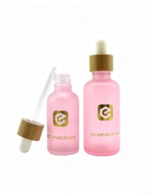 5ml 10ml 15ml 20ml 30ml 50ml 100ml Wholesale Pink Essential Oil Packaging Glass Cosmetic Serum Dropper Bottle