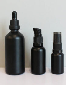 5ml 10ml 15ml 20ml 30ml 50ml Glass Spray Bottles Cosmetic Serum Black Glass Essential Oil Bottle Glass Pump Bottles for Skincare