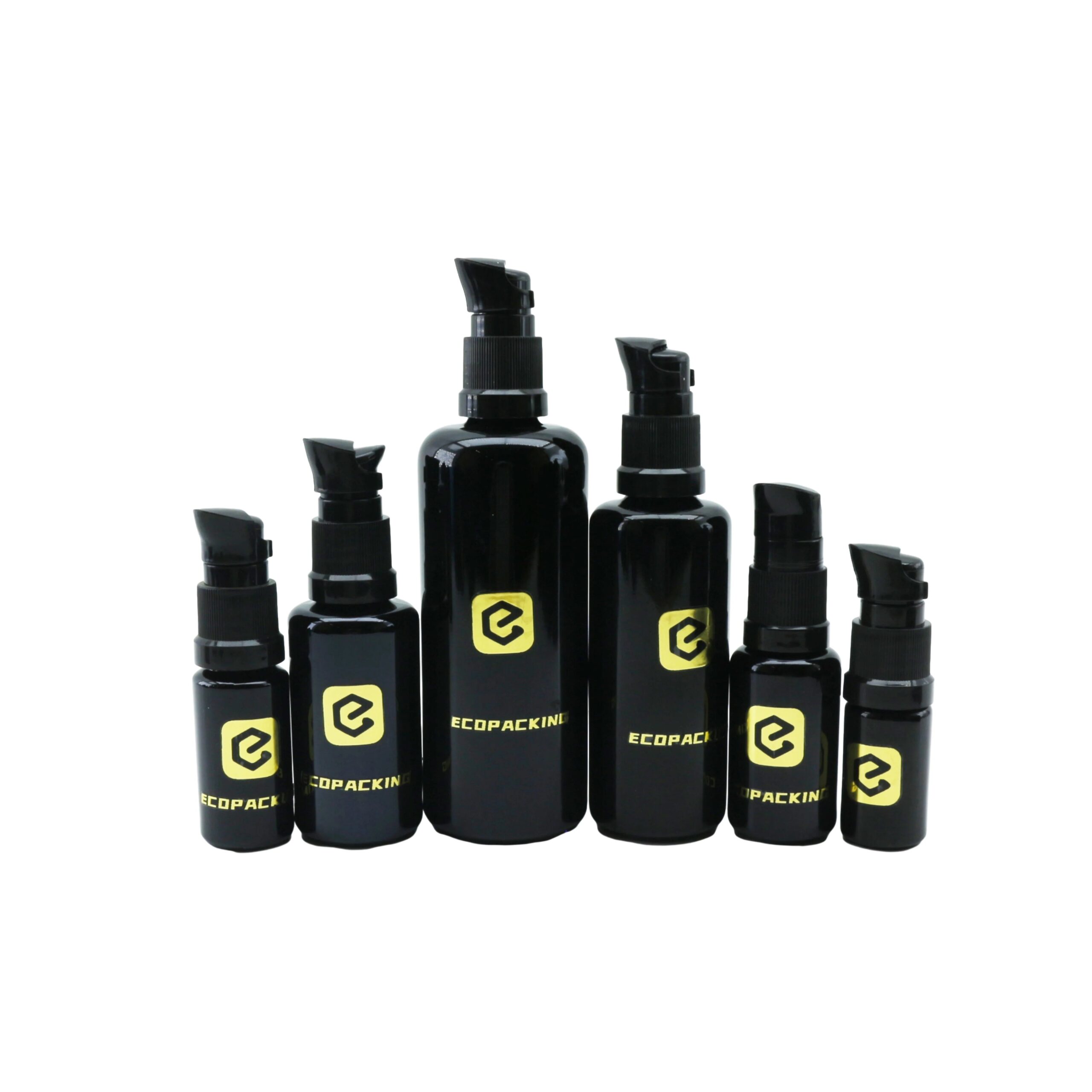 Luxury Essential Oil Cosmetic Uv Black Dark Violet Glass Dropper Spray Pump Bottle for Skin Care 30ml 50ml 100ml 200ml - 图片 2