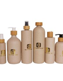 ECO Biodegradable Plastic Bottles Wheat Straw Shampoo Bottle 100ml 250ml 300ml 400ml 500ml for Cosmetic Packaging