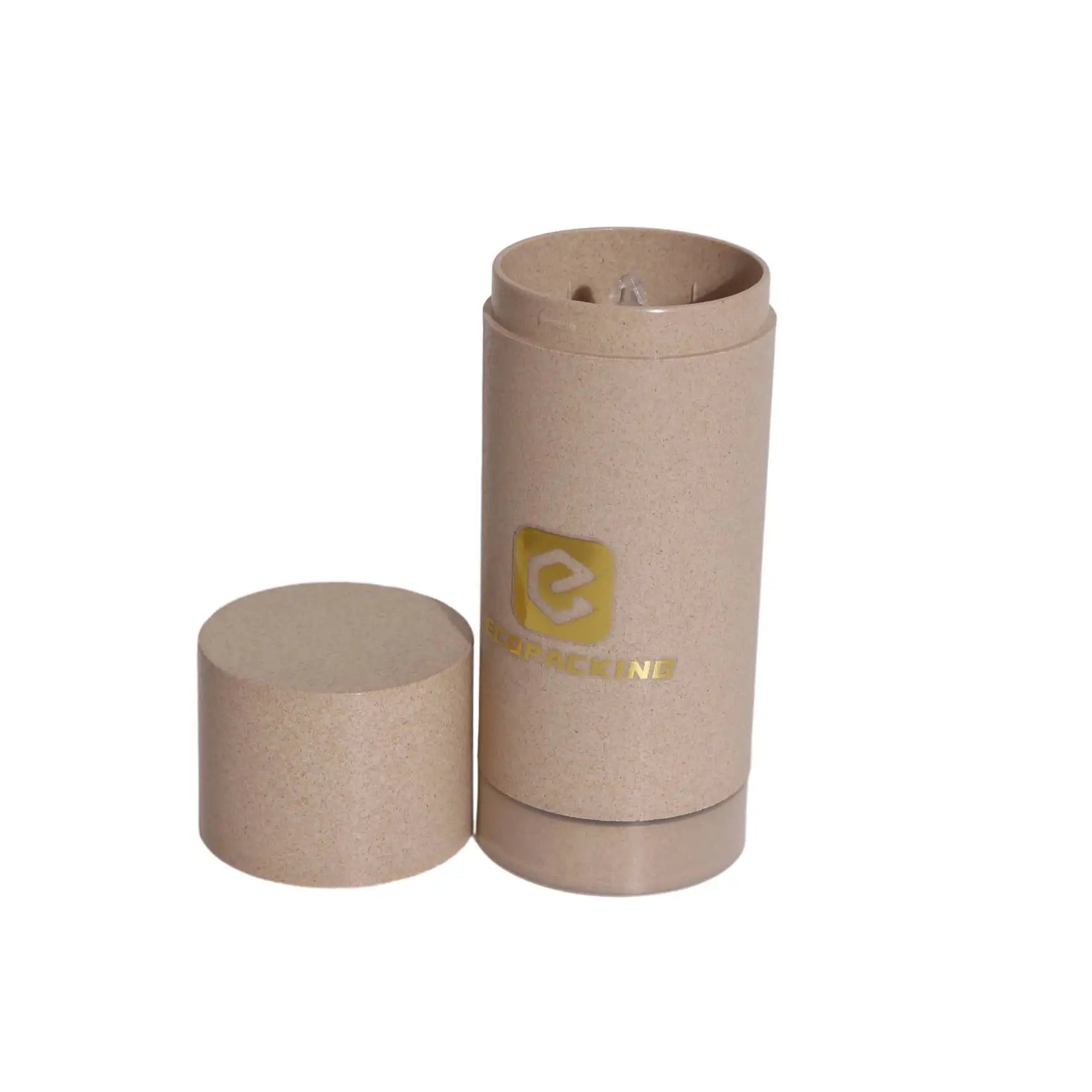 15ml 30ml 50ml 75ml Wheat Straw Refillable Cosmetic Biodegradable Twist up Deodorant Stick Plastic Container Packaging PLA - 图片 3
