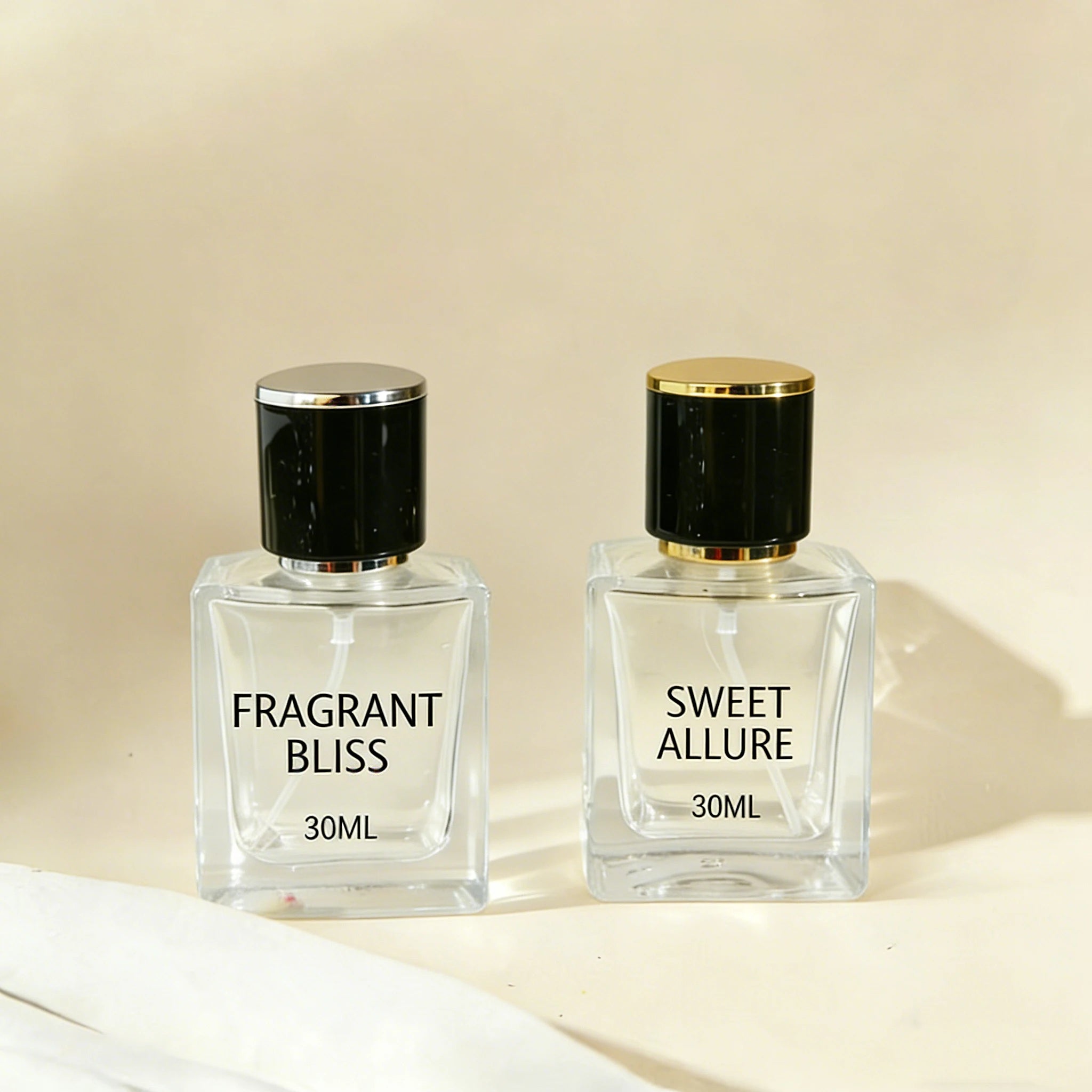 Empty Square 30ml 50ml Luxury Glass Perfume Bottles with Spray Lid Packaging N888 - 图片 5