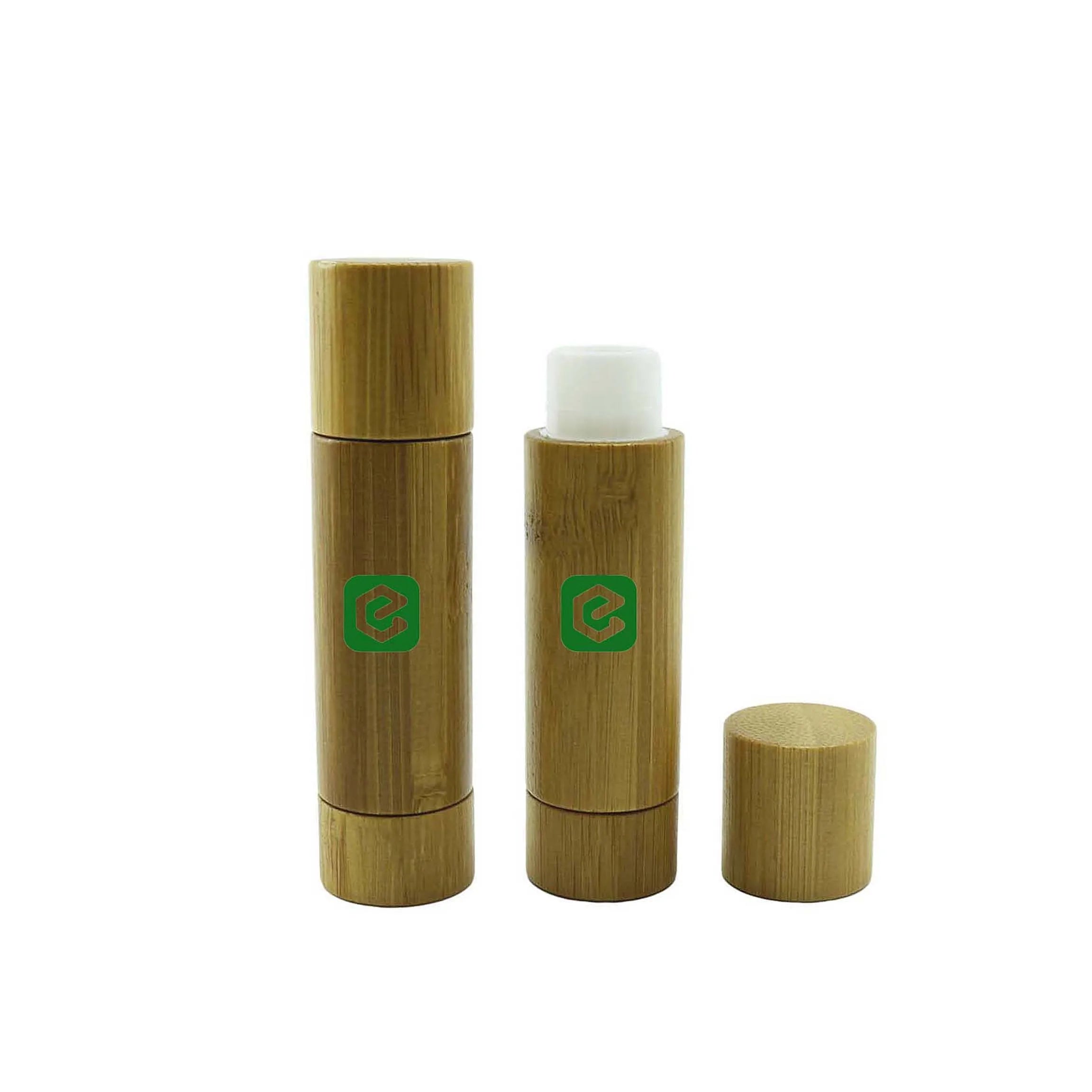 5g 5ml Lipstick Tube Natural Bamboo Cosmetic Packaging Lip Balm Container - 图片 6