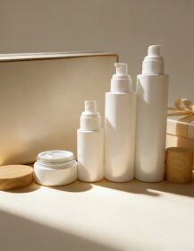 20ml 30ml 60ml 100ml 120ml White Lotion Pump Glass Spray Bottle Water Transfer Printing Lid Empty Cosmetic Skin Care Serum