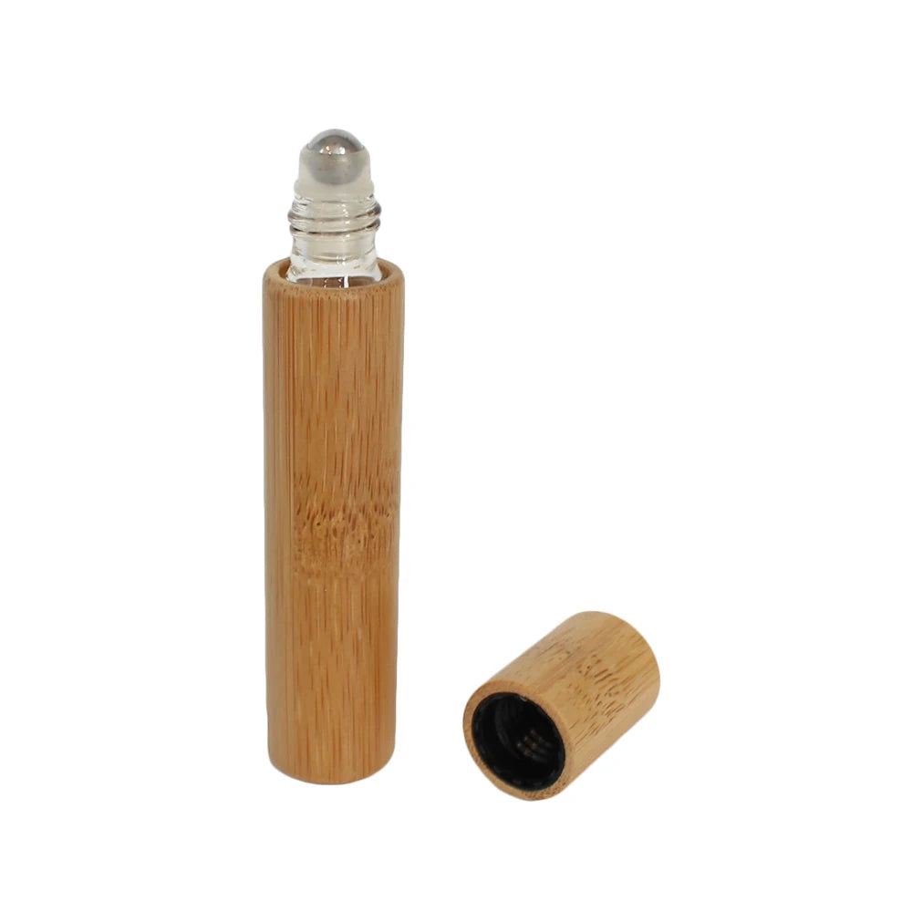 5ml 8ml 15ml Fashion Empty Bamboo Perfume Oil Bottle Roller Ball Roll on Glass Roller Bottle Packaging in Stock - 图片 5