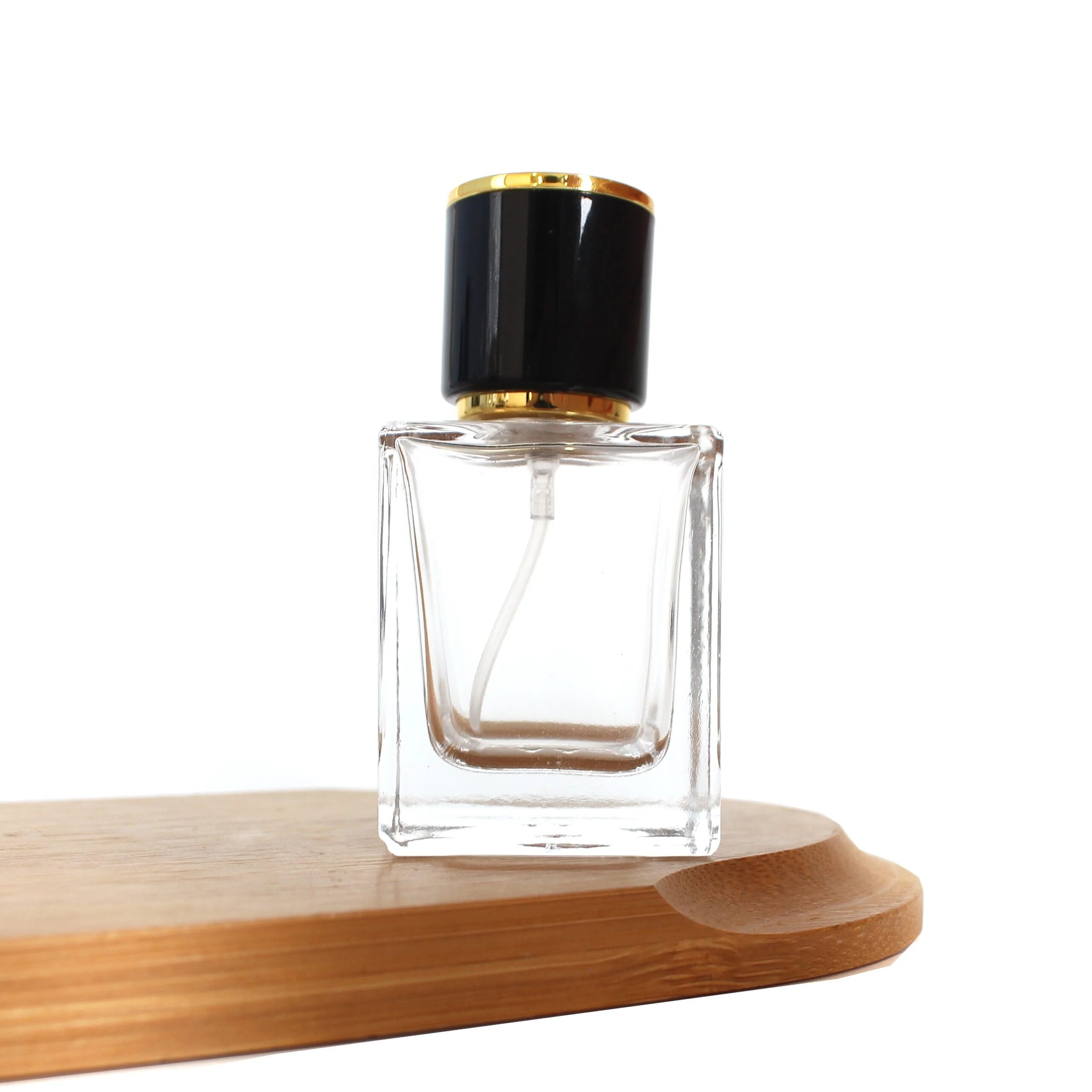 Premium Unique Empty square Perfume Bottles with Gold Mist Sprayer for Body Perfume 30ml 1oz Luxury