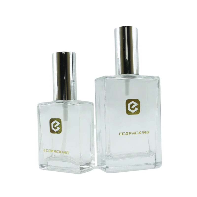 Wholesale Square Essential Oil Bottle Perfume Glass Bottles with Spray Lid 15ml 30ml 50ml 100ml F888 - 图片 4
