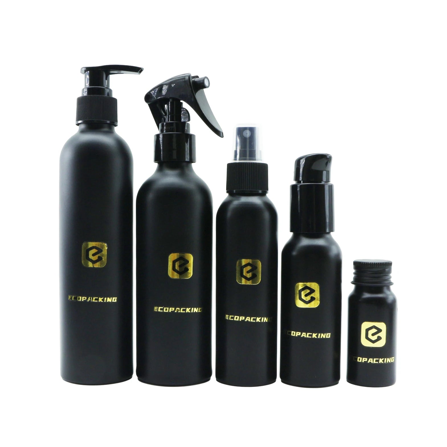 Matte Black OEM Custom Empty Cosmetic Aluminum Spray Bottle with Mist Sprayer 100ml 150ml 200ml 250ml 500ml - 图片 3