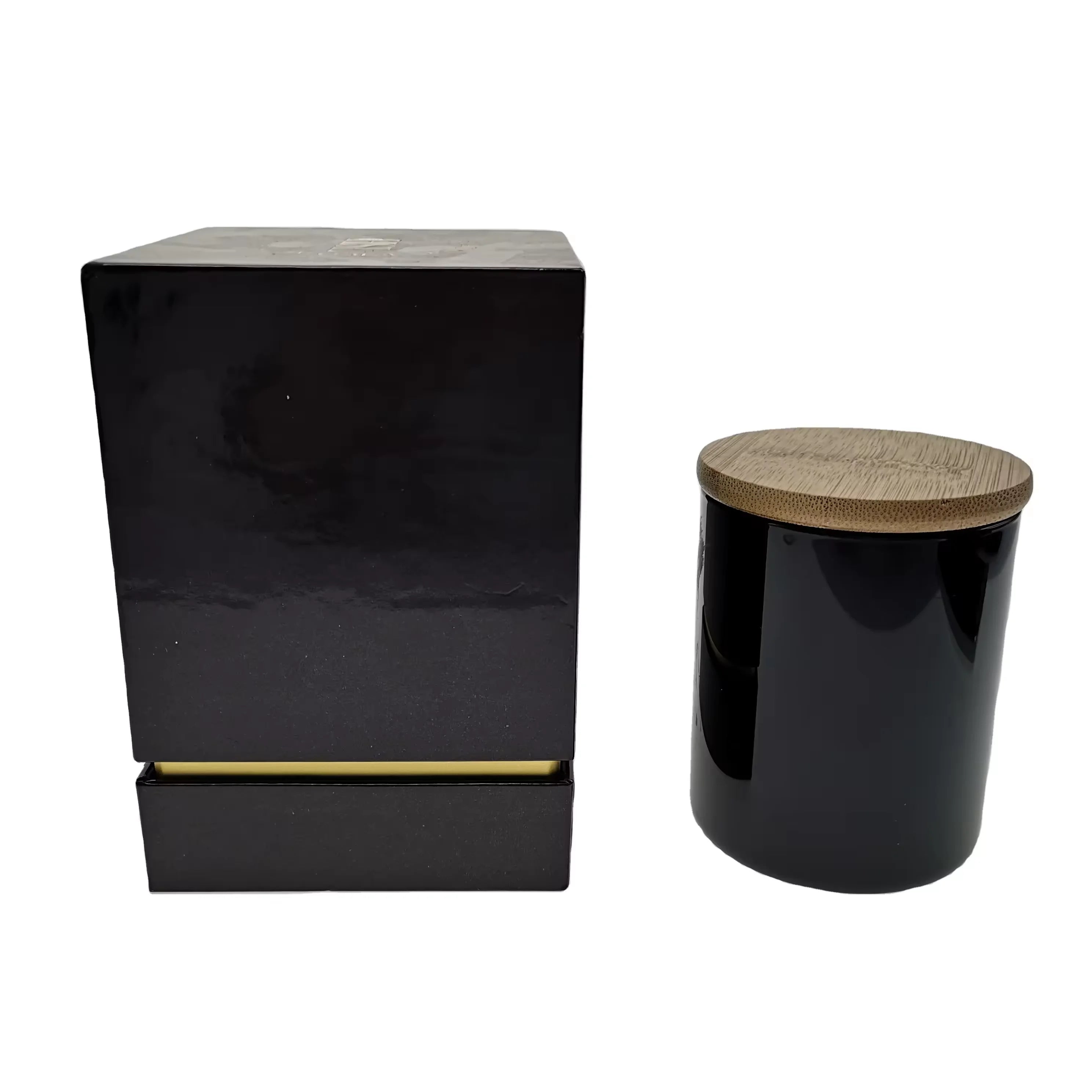Premium 8oz 10oz 14oz Oem Frosted Transparent clear Candle Empty Jars with Lid and Boxes Packaging - 图片 6