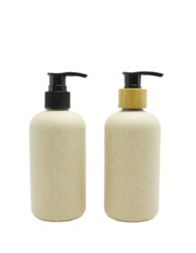 Free Sample Cosmetic Eco Friendly Custom Bio Degradable Plastic Wheat Straw Shampoo Bottle 250ml 500ml
