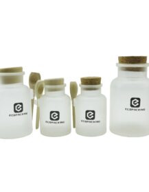 100ml 200ml 300ml 500ml Body Scrub Bottle clear Frosted Cosmetic Plastic Bath Salt Jar