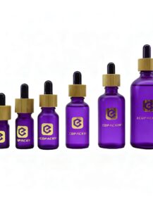 15ml 20ml 30ml 50ml 100ml purple Blue Green Glass Round Essential Oil Dropper Bottle Glass Skincare Serum Bottle Packing