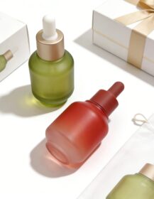 Custom Luxury 30ml Glass Essential Oil Bottle Empty Frosted Glass Face Oil Bottle for Serum Bottle Packaging