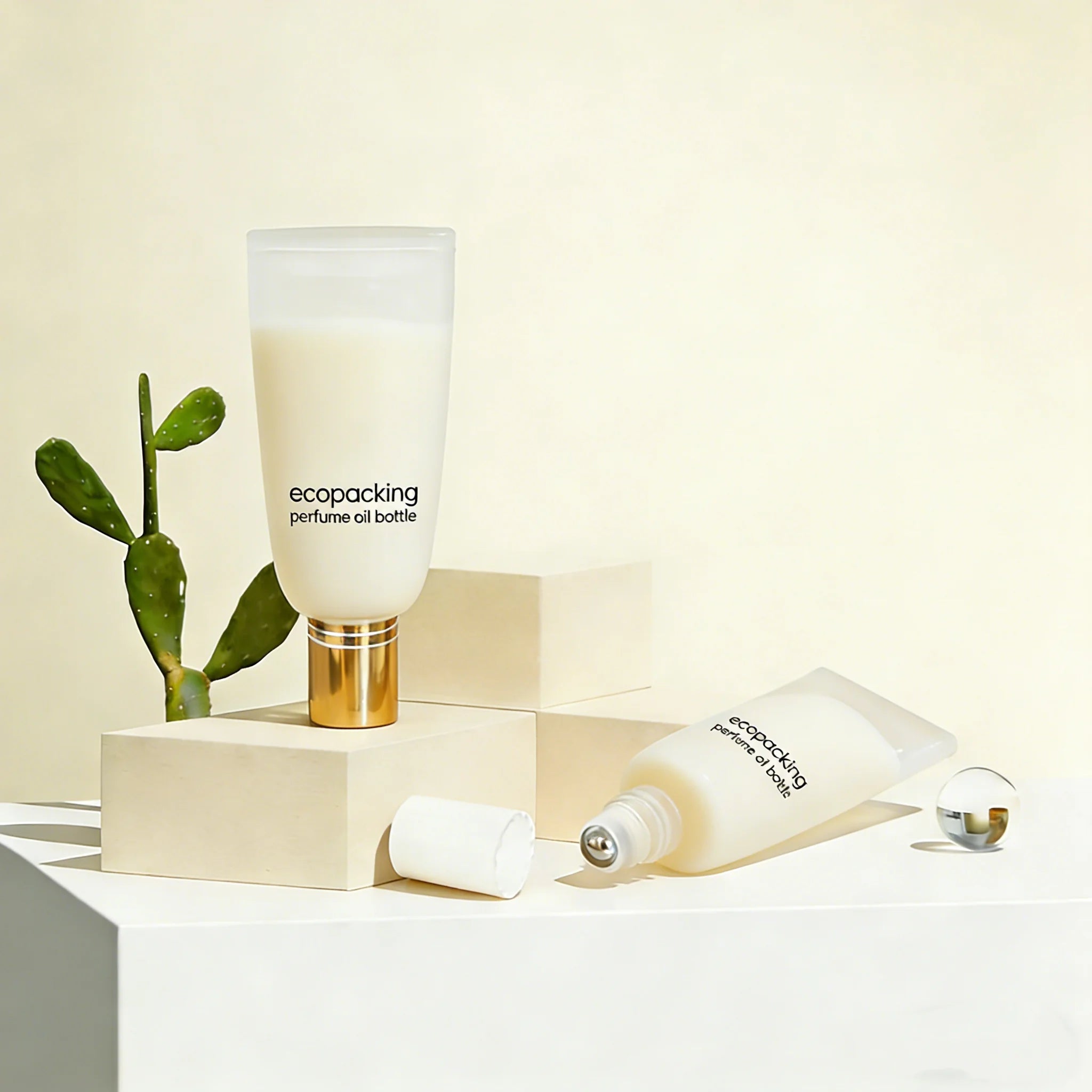 Luxury Cosmetics Packaging Roll on Bottle Special Design 10ml Glass Bottle Metal Roller Aluminum Cap Perfume Oil Bottle - 图片 3