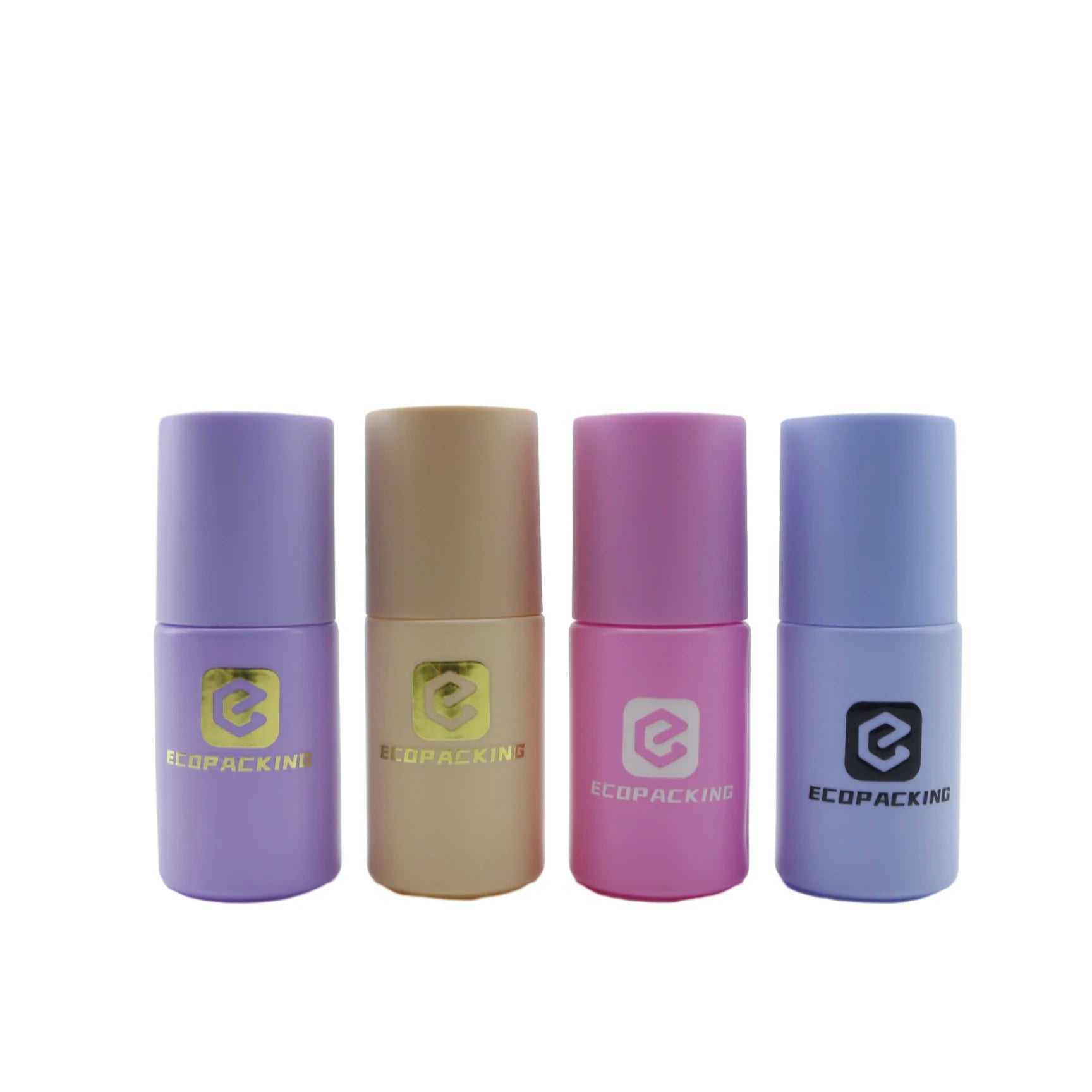 30ml Luxury Lotion Pump Bottle Round Flat Shoulder Opaque Glass Lotion Pump Matte Bottles - 图片 4