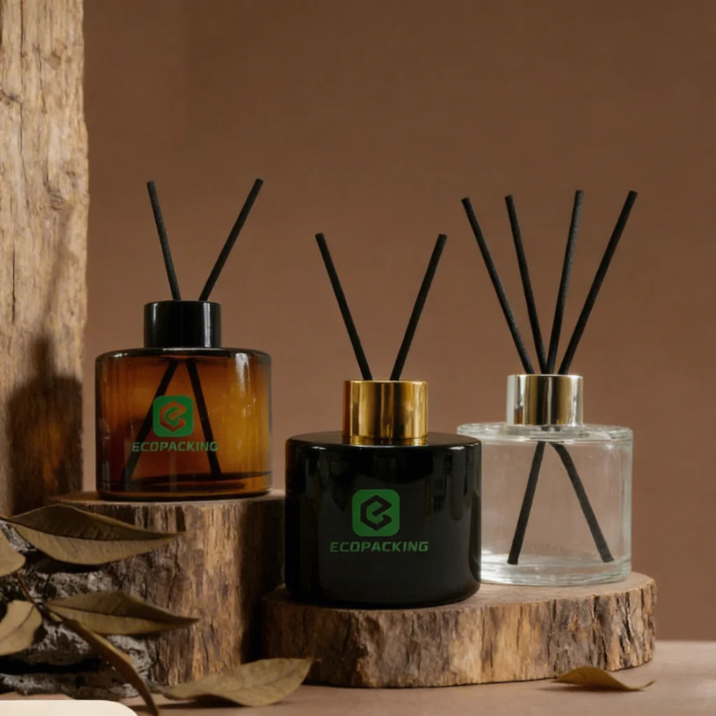 Custom Glass Bottle 50ml 100ml 150ml 200ml Household Aroma Room Air Freshener Fragrance Oil Cylinder Luxury Sets Reed Diffuser - 图片 5