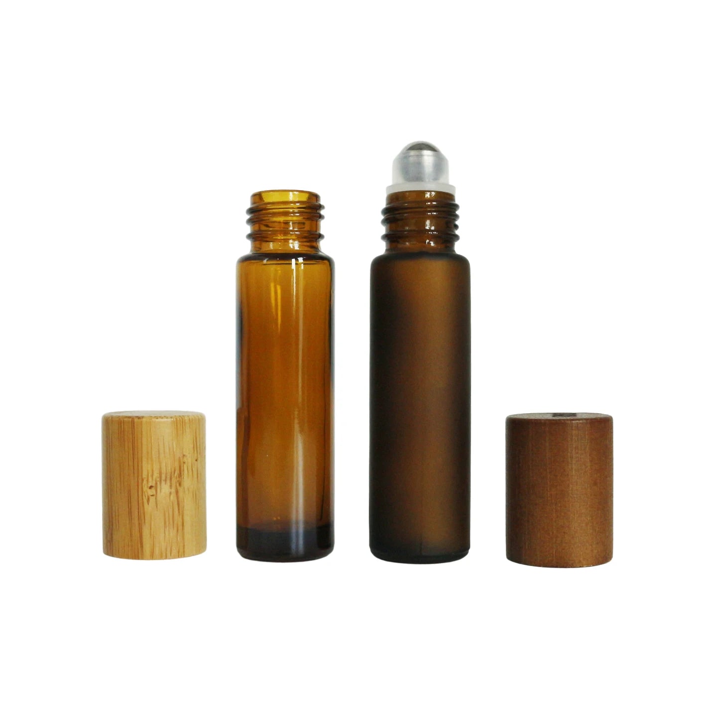 5ml 6ml 8ml 10ml 15ml Frosted Amber Brown Glass Perfume Oil Roller Bottle Roll on Bottle for Essential Oil Package - 图片 4