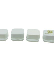 OEM air tight child proof square clear white 3g 5g 7g 9g empty glass concentrate glass jars
