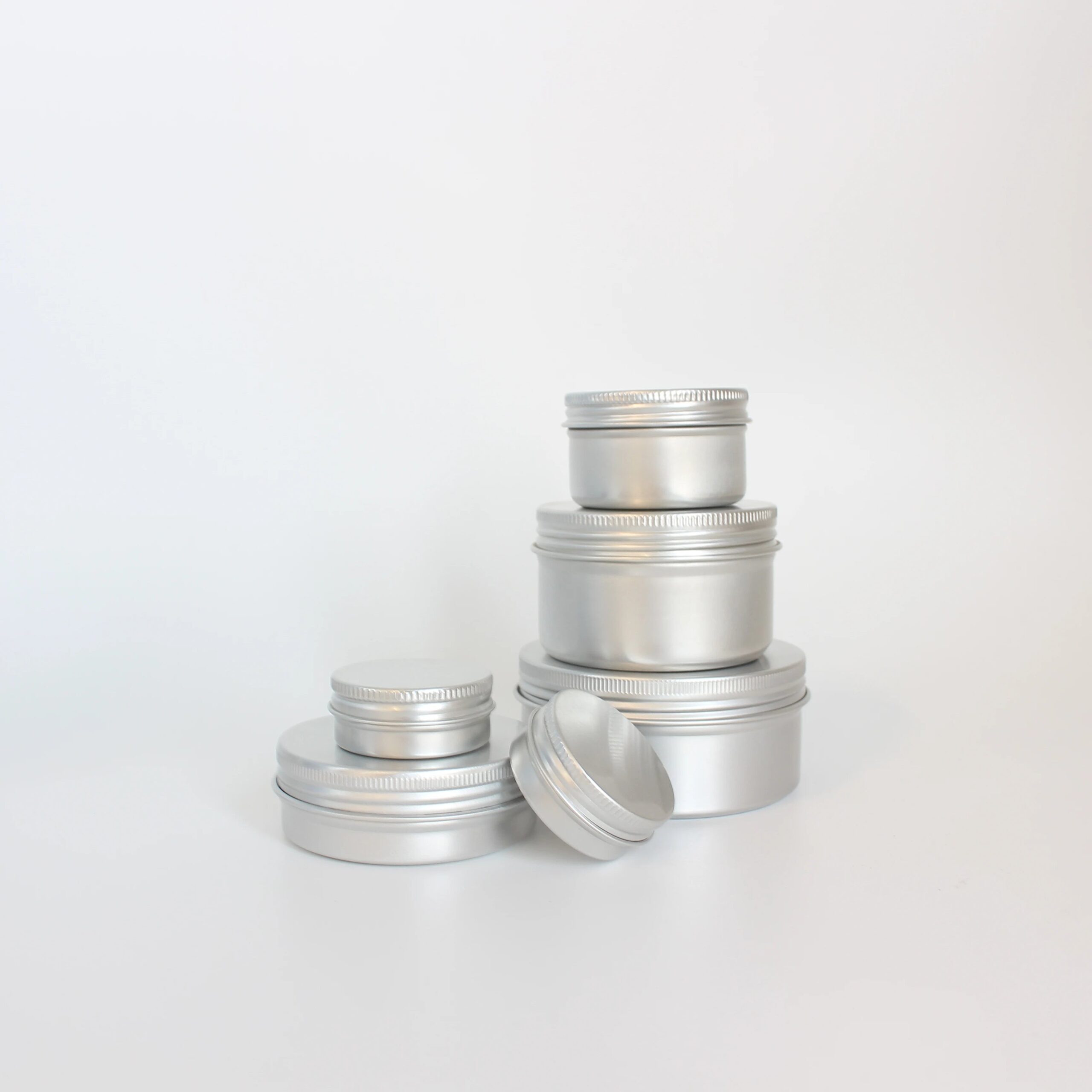 Round Screw Cap Aluminum Jar Metal Tin Can Soap Jar Lip Balm Cosmetic Candle Containers 10ml 50ml 60ml 100ml 120ml 150ml 200ml - 图片 2