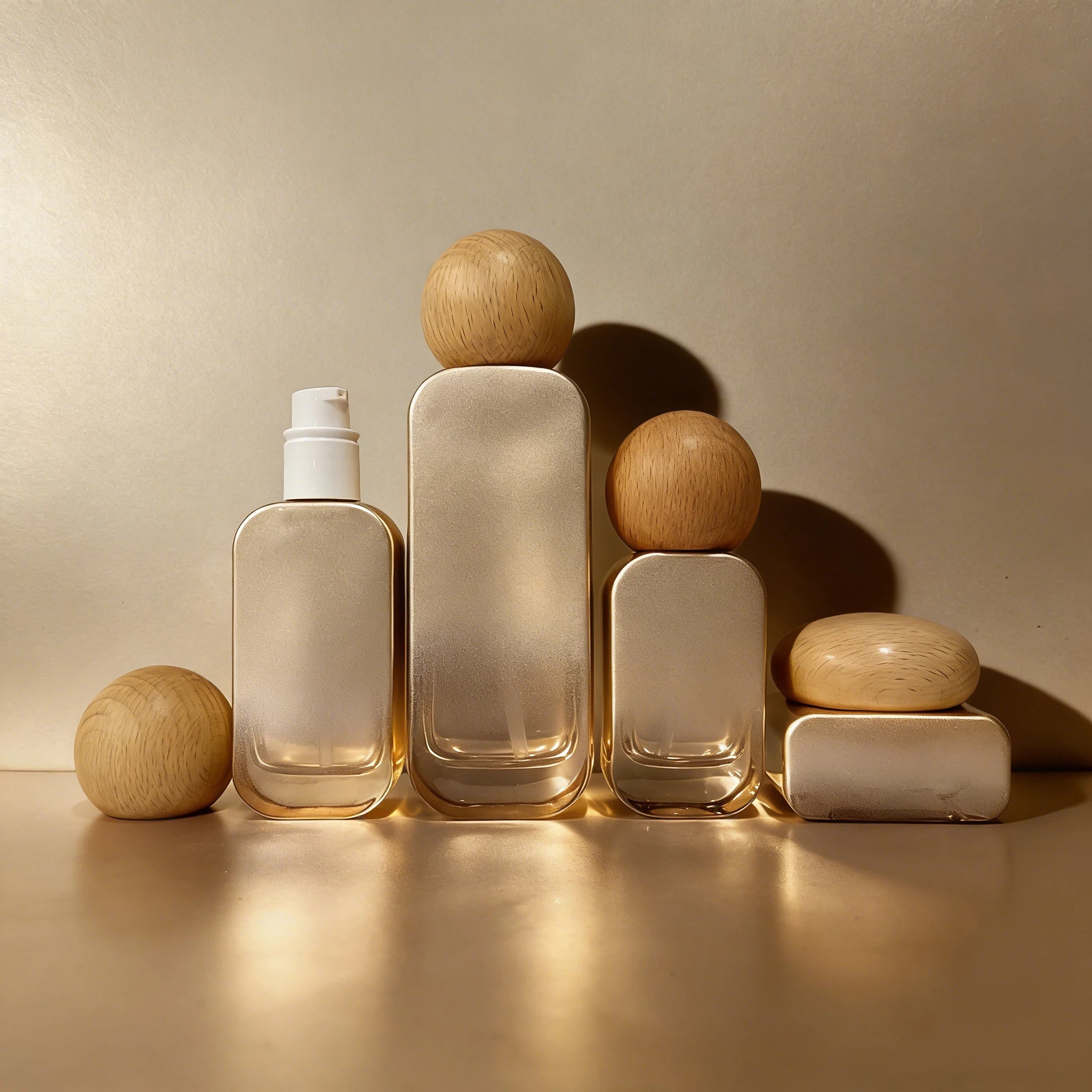 50g Glass Cosmetic Packaging Empty Bottles for Eye Cream & Lotion with Lotion Pump Square Shape - 图片 5