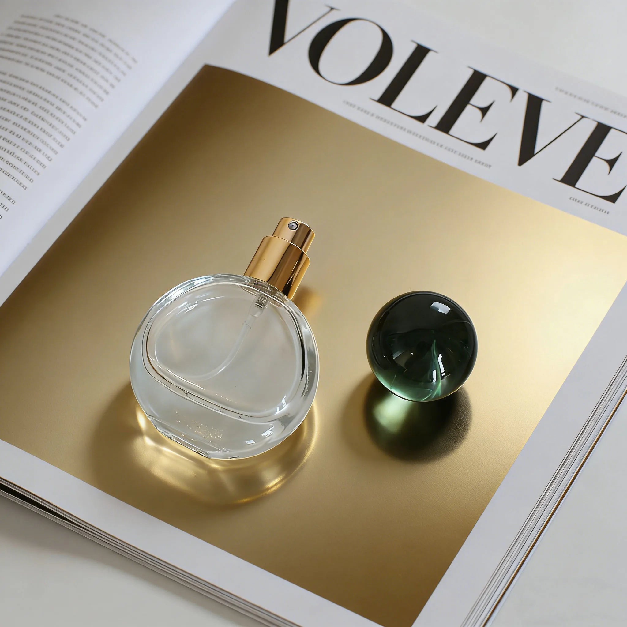 Hot Sale Glass Perfume Spray Bottle 25ml Ball Shape Perfume Container for Cosmetic Packaging - 图片 5