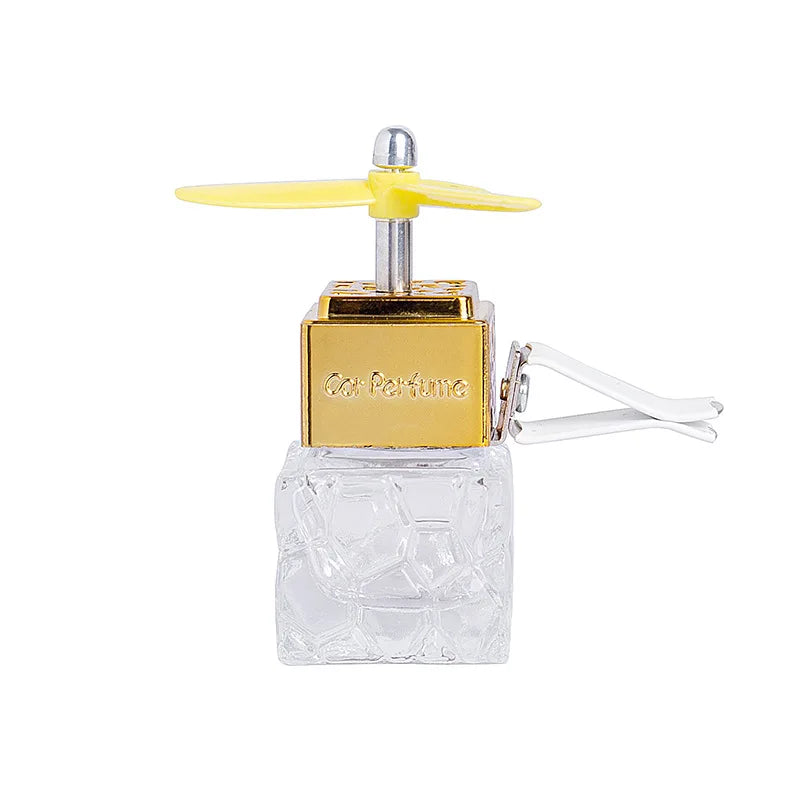 Custom 6ml 8ml Clear Glass Car Vent Empty Air Freshener Diffuser Perfume Oil Bottles With Metal Clip - 图片 3