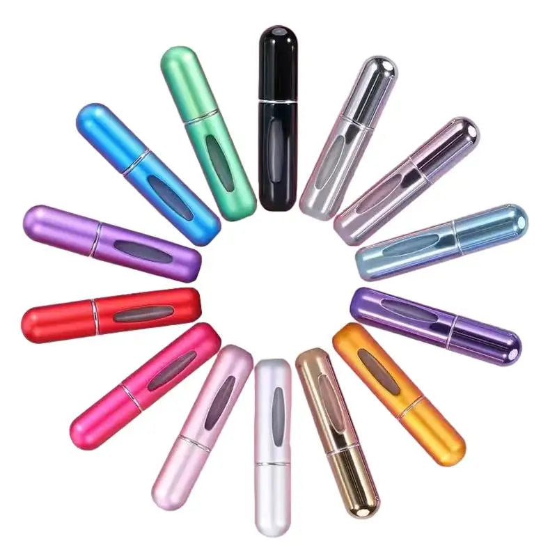 Travel Atomizer Spray Perfume Bottle Mini Factory Direct Wholesale 8ml Portable Refillable Aluminum Screen Printing PUMP Sprayer