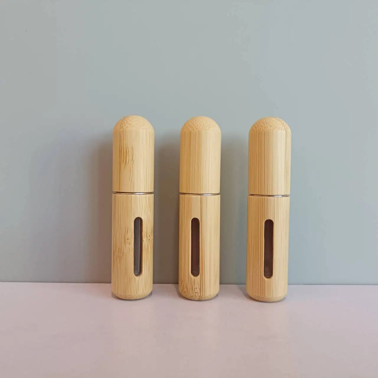 Portable Refillable Travel Sized Empty Atomizer Bamboo Spray Perfume Bottle - 图片 2