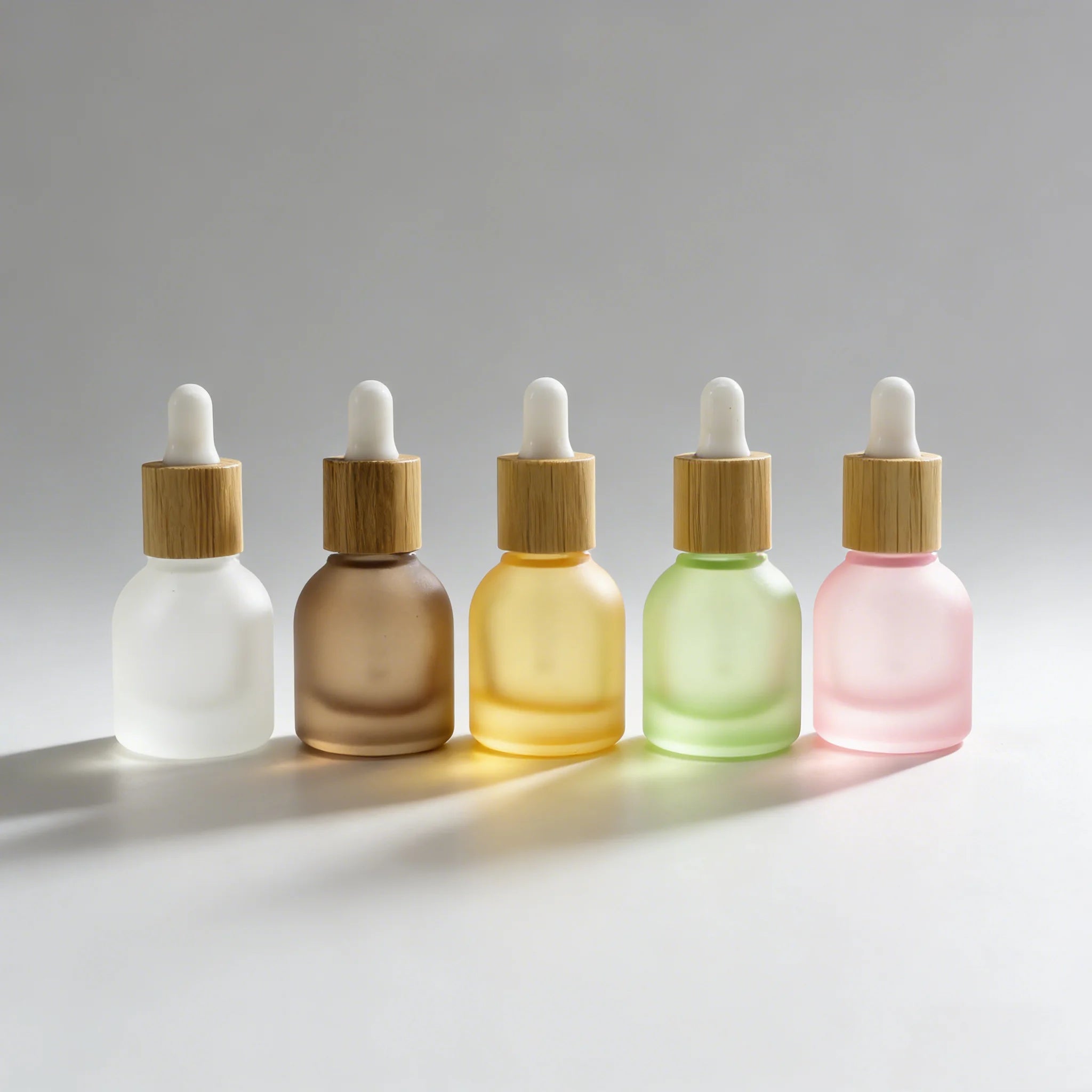 10ml Luxury Bamboo Wood Cap Essential Oil Frosted Glass Dropper Bottle Packaging Perfume Container - 图片 4