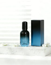Luxury Blue Gradient Glass Roll on Bottles 10ml 30ml 50ml Leakproof Bottles for Perfume With Custom Paper Boxes
