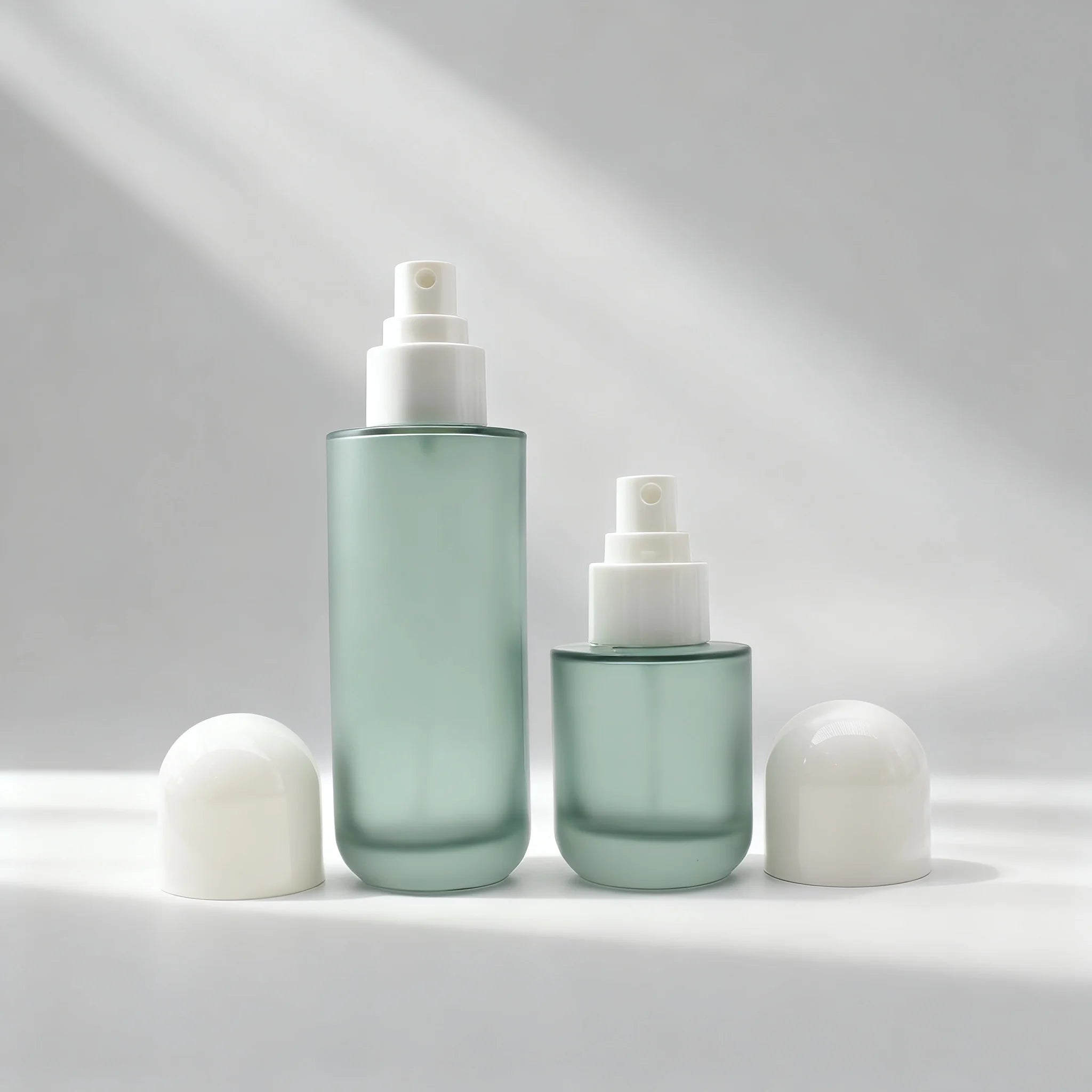 Custom Cream Jar Glass Lotion Pump Bottle 120ml 100ml 50ml 30ml Luxury Cosmetic Glass Bottle Packaging Set Skincare Bottles - 图片 5