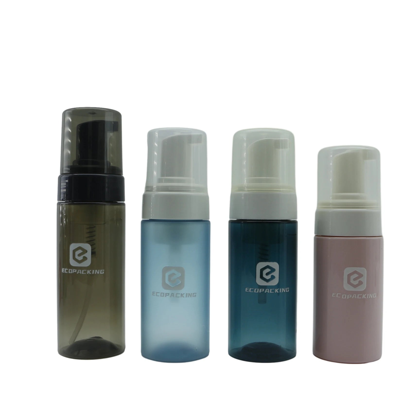 Luxury Foam Pump Bottle 50ml 100ml 150ml 200ml clear White Amber Black Cosmetic Plastic Bottle - 图片 9