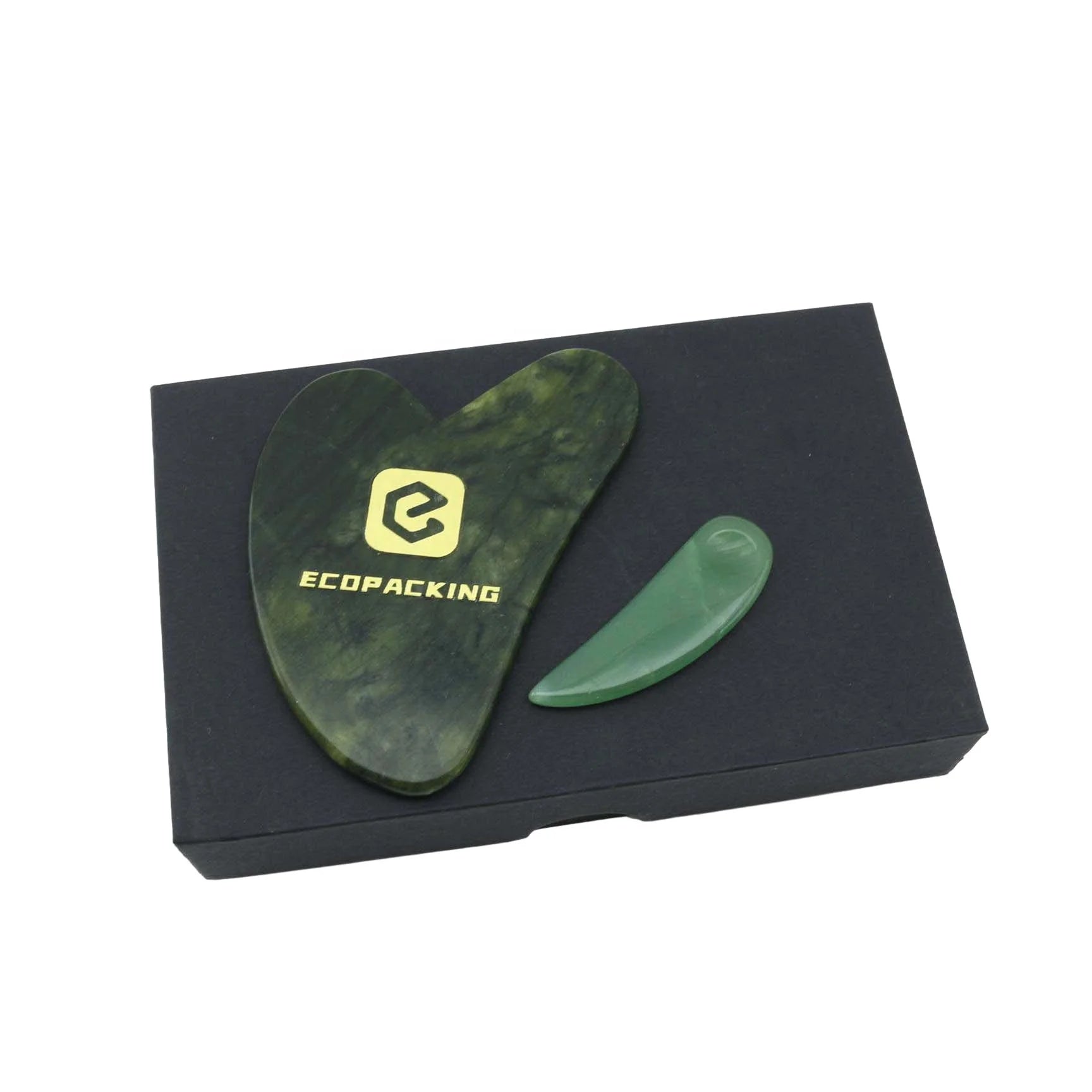 High Quality Facial Massages Quartz Gua Sha Jade Roller Massager Tool Set for Facial - 图片 3