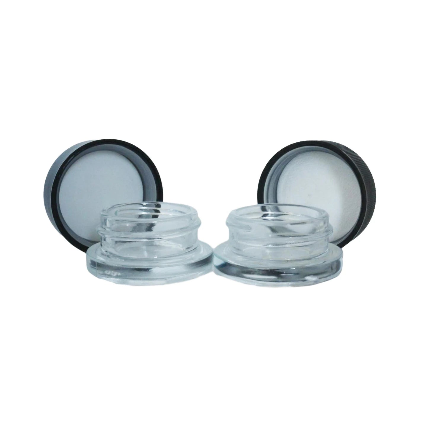 Child Resistant Glass Jar 3ml 5ml 7ml Luxury Thick Bottom Black Violet Circular Concentrate Jar Uv Glass Jar with Lids