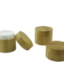 Eco Friendly Bamboo Body Face Cream Cosmetic Jar with Plastic Inner