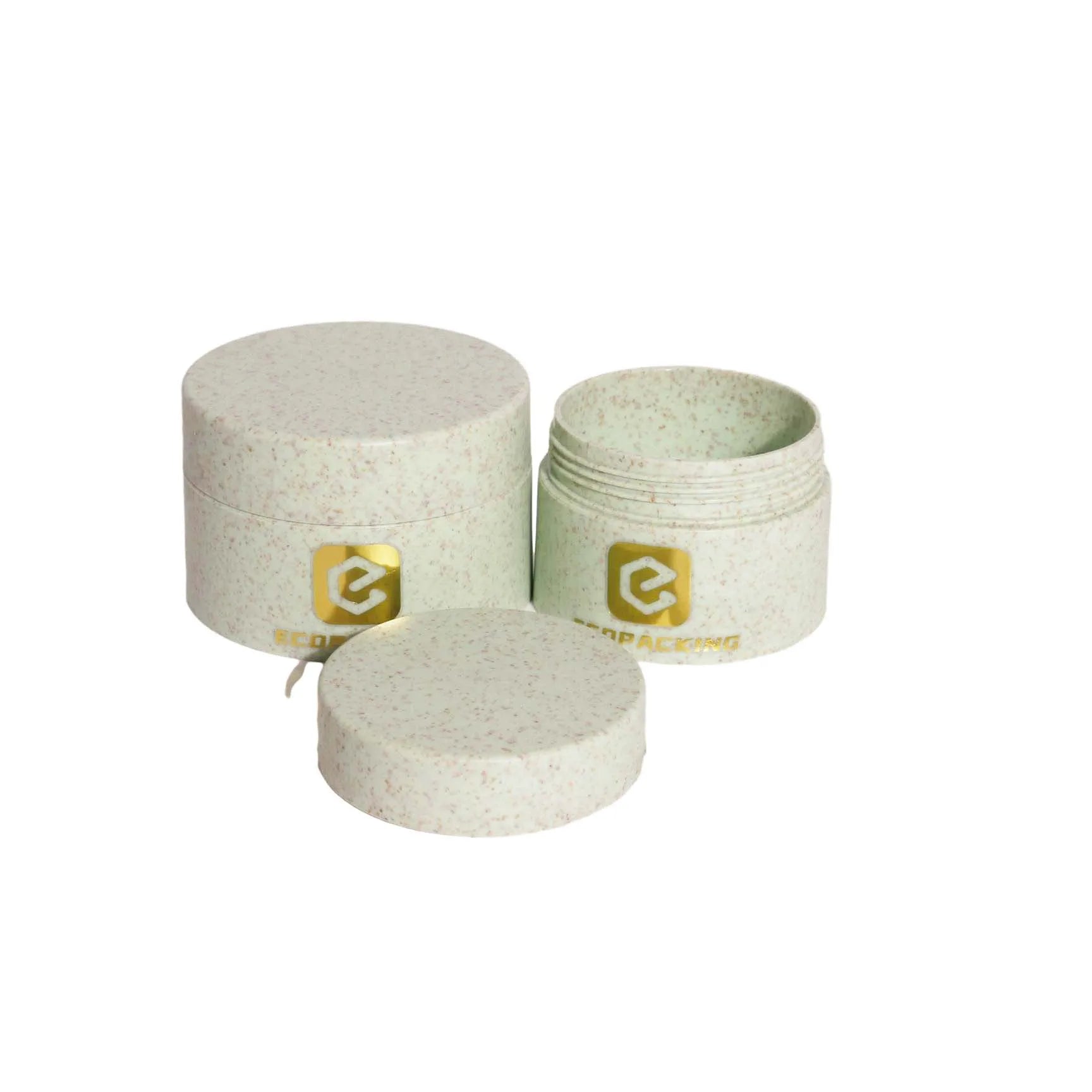 100% Eco Friendly Biodegradable 15g/30g/50g/100g/200g/300g White PLA Cosmetic Shampoo Face Cream Body Scrub Containers Jars 888J - 图片 6
