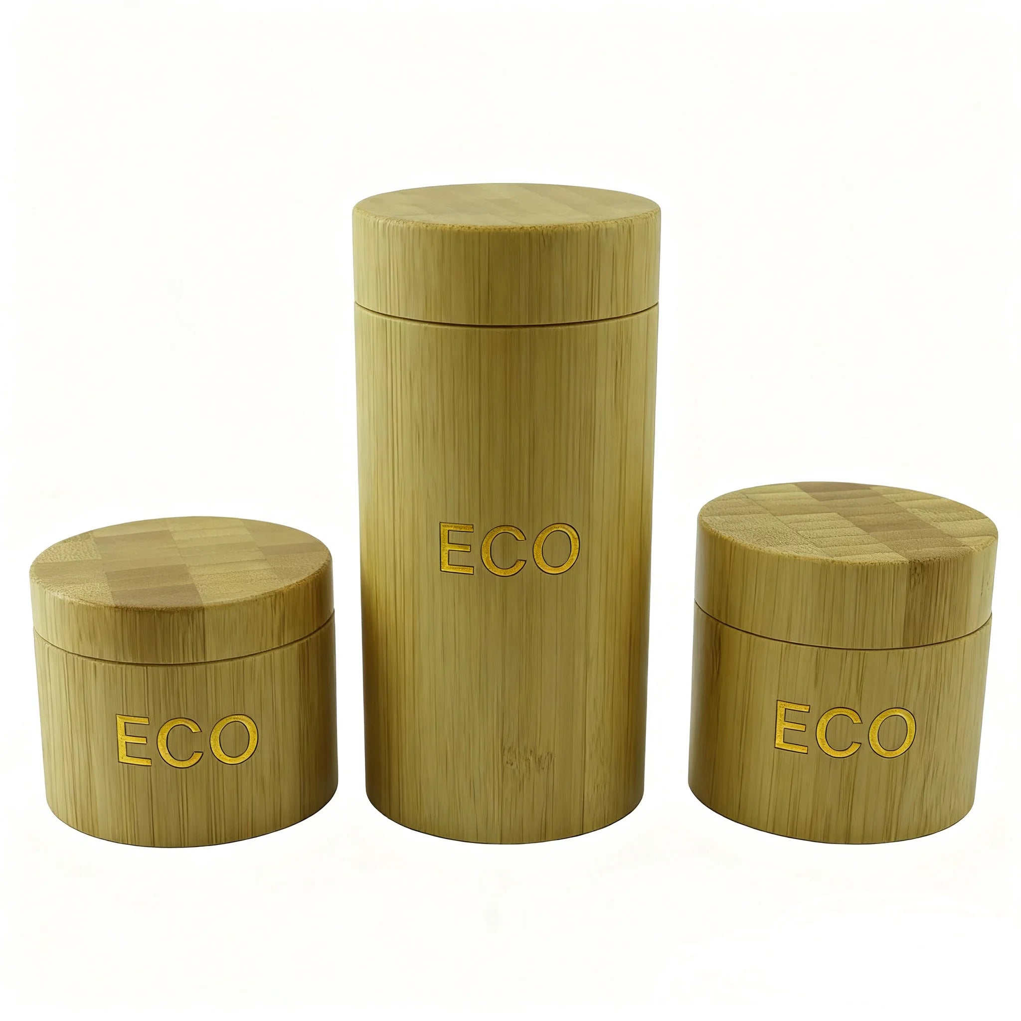 Engrave All Bamboo Body Jars 30g 50g 100g Empty Cosmetic Face Cream & Skin Care Jar with Wooden Lids - 图片 5