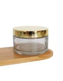 clear Transparent Thick Bottom in Stock 200ml 200g Cosmetic Cream Glass Jar with Lid Wholesale for Body Butter Balm