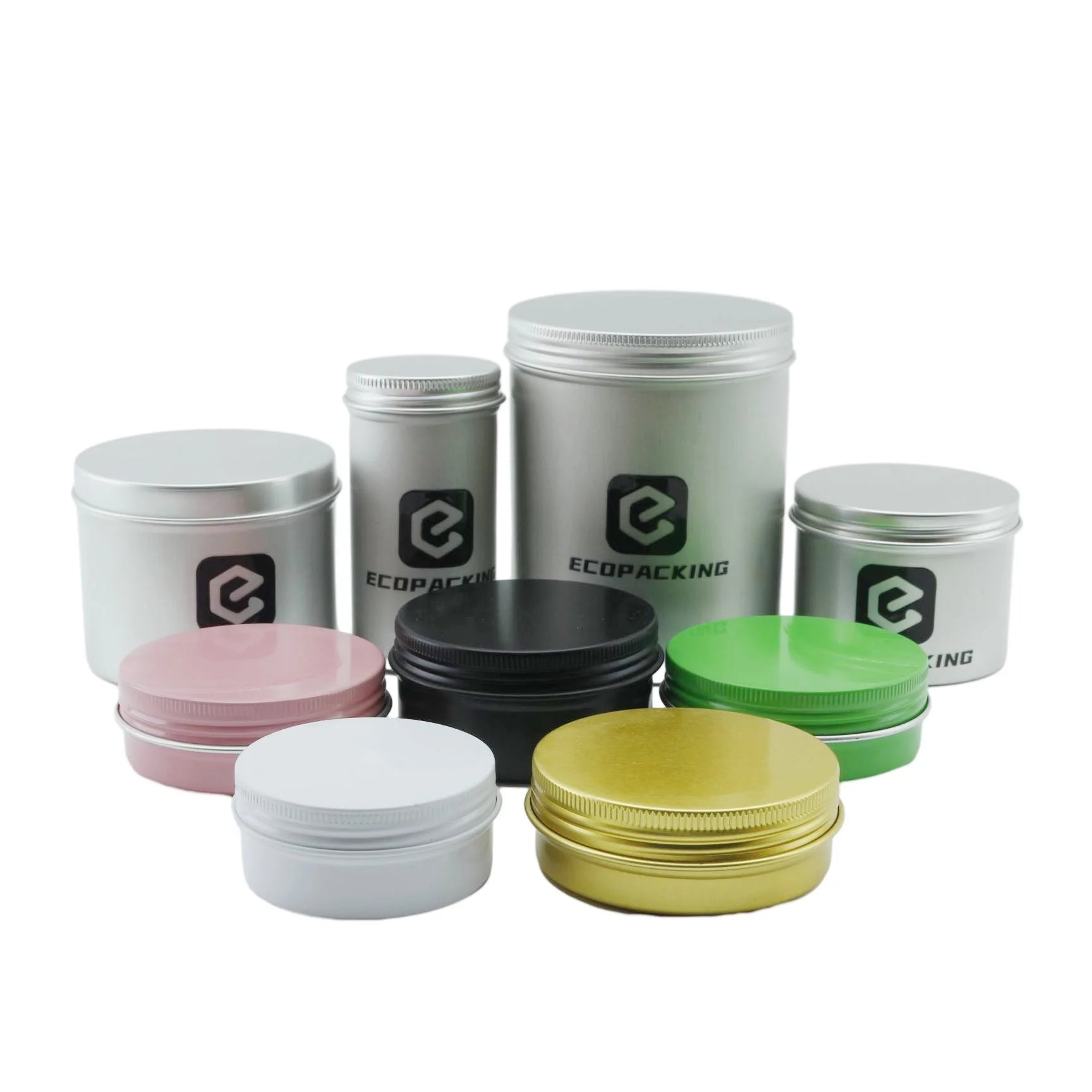 5ml 27*15 Silver Mini Aluminum Jar Can Tin Metal Container with PVC clear Window - 图片 5